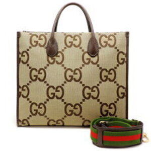 Gucci Jumbo GG Tote Bag beige ebony canvas brown